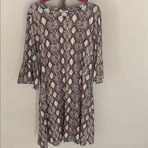 SNAKE PRINT t-shirt material dress